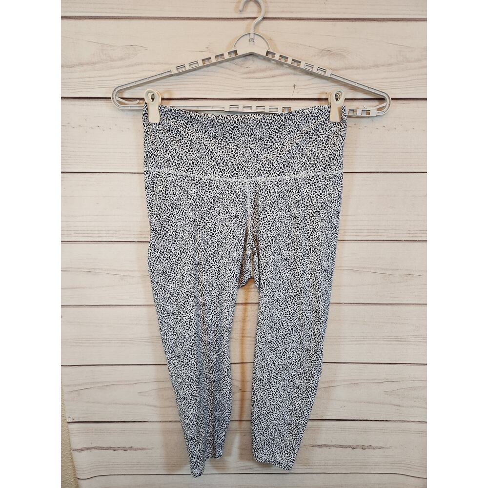Old Navy Women's White Black Leopard Print High Rise Cropped Leggings Size XXL